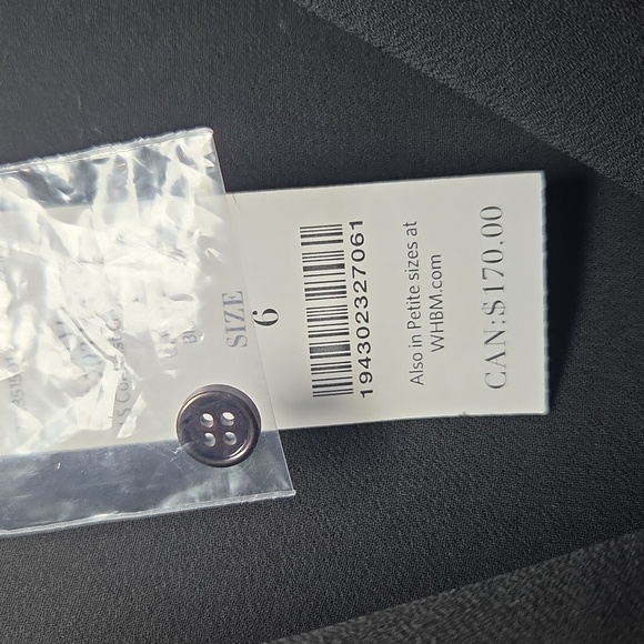 White House Black Market NWT Black Dress Size 6 - Picture 4 of 7